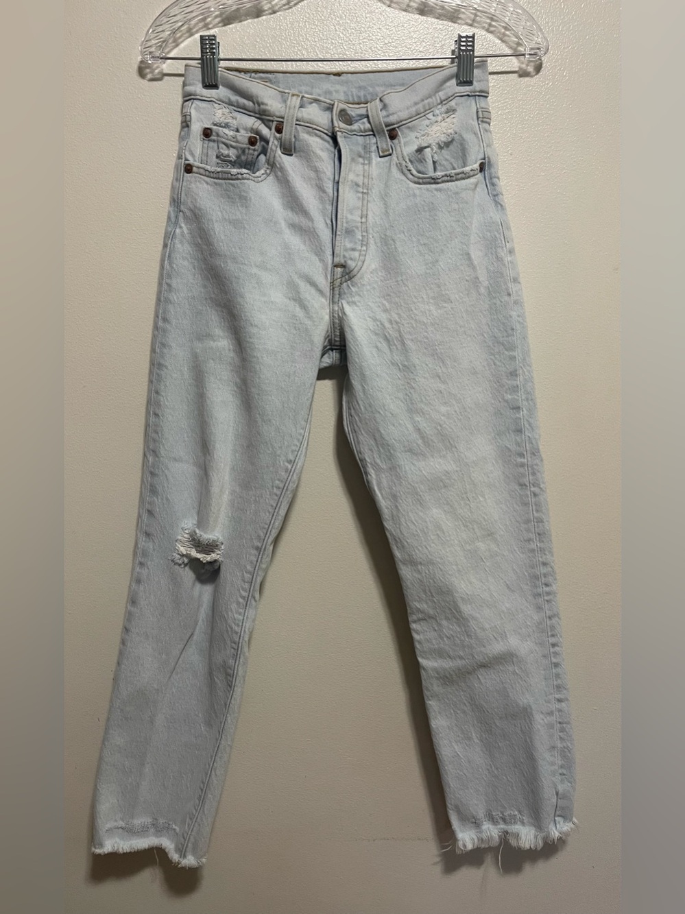 Levi's 501 Light Blue Straight Leg Jeans